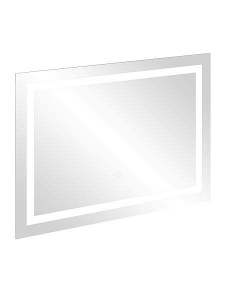 Lustro prostokątne poziome LED 70x50 cm (z wbudowanym włącznikiem, z marginesem, 4000K)