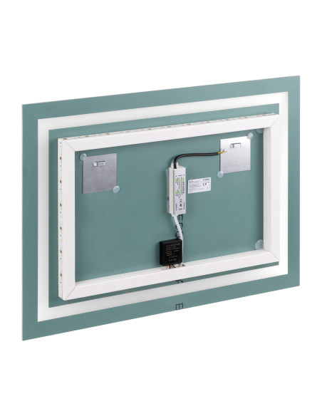 Lustro prostokątne poziome LED 70x50 cm (z wbudowanym włącznikiem, z marginesem, 4000K)