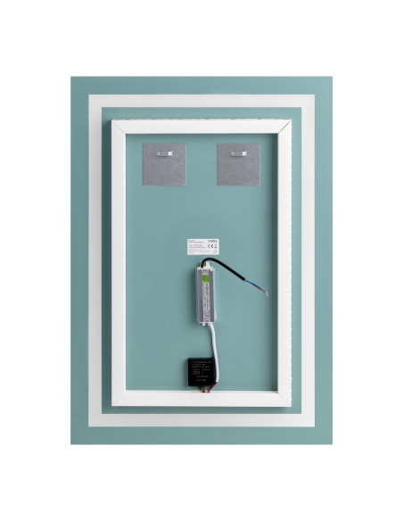 Lustro prostokątne pionowe LED 50x70 cm (z wbudowanym włącznikiem, z marginesem, 4000K)