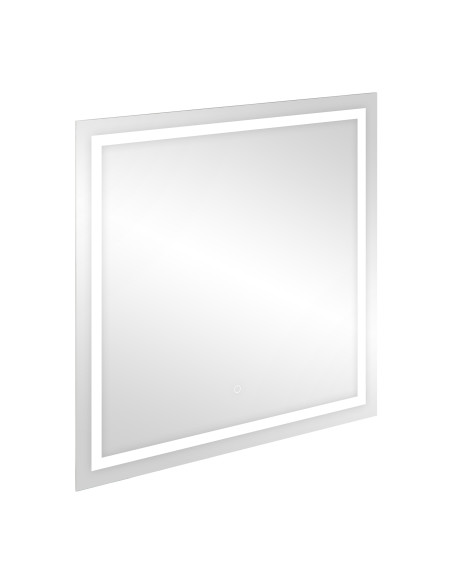 Kwadratowe lustro LED 80x80 cm (z wbudowanym włącznikiem, z marginesem, 4000K)