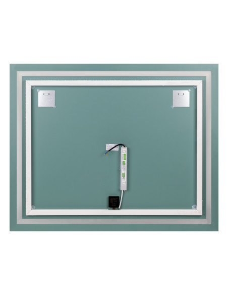 Lustro prostokątne poziome LED 100x80 cm  (z wbudowanym włącznikiem, z marginesem, 4000K)