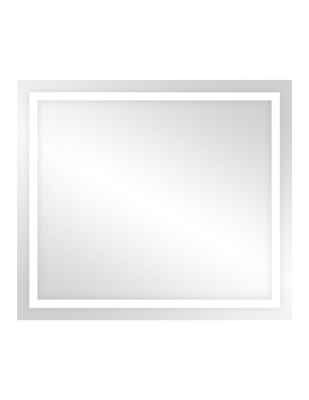 Lustro prostokątne poziome LED 80x70 cm (z wbudowanym włącznikiem, z marginesem, 4000K)