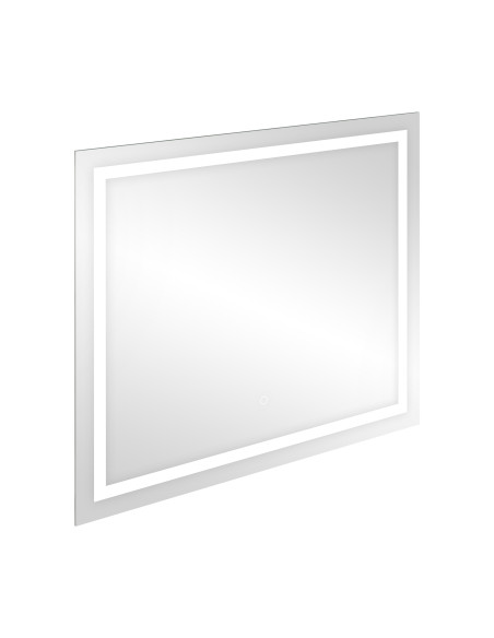 Lustro prostokątne poziome LED 80x70 cm (z wbudowanym włącznikiem, z marginesem, 4000K)