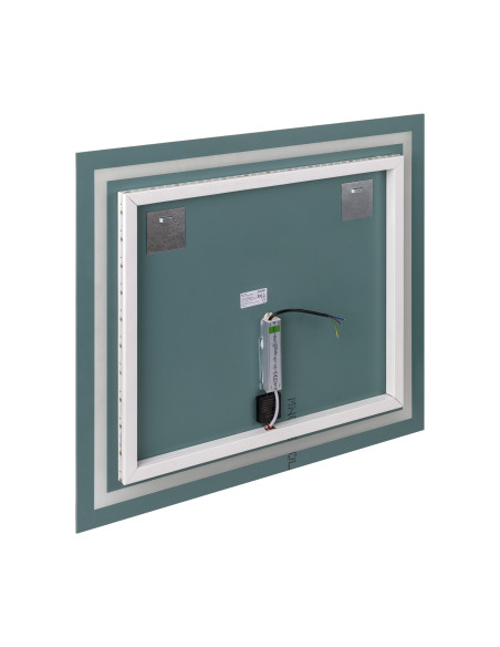 Lustro prostokątne poziome LED 80x70 cm (z wbudowanym włącznikiem, z marginesem, 4000K)