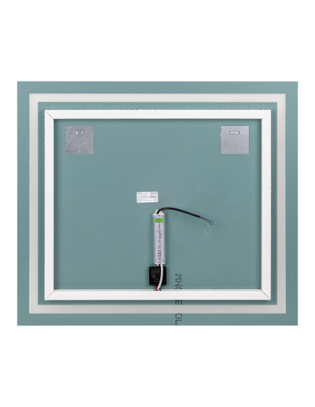 Lustro prostokątne poziome LED 80x70 cm (z wbudowanym włącznikiem, z marginesem, 4000K)