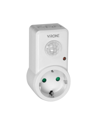 Gniazdkowy czujnik ruchu 120st. IP20, 280W,...