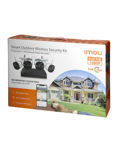 IMOU zestaw bezprzewodowego monitoringu WiFi:  4 kamery + NVR