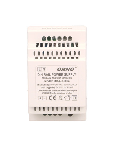 Zasilacz impulsowy na szynę DIN 12V, 0,4A