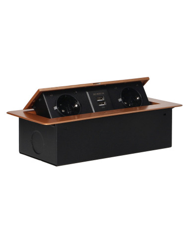 Gniazda meblowe wpuszczane w blat z płaskim...