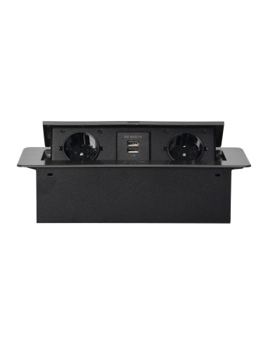 Gniazda meblowe wpuszczane w blat z płaskim...