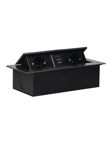 Gniazda meblowe wpuszczane w blat z płaskim...