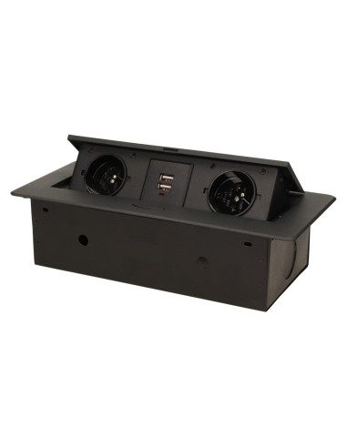 Gniazdo meblowe wpuszczane w blat z płaskim...