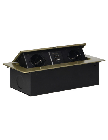 Gniazda meblowe wpuszczane w blat z płaskim...