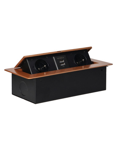 Gniazda meblowe wpuszczane w blat z płaskim...