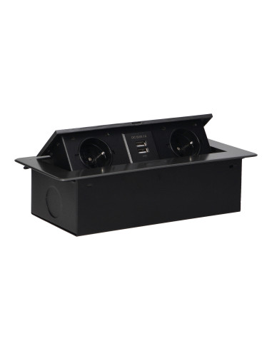 Gniazda meblowe wpuszczane w blat z płaskim...