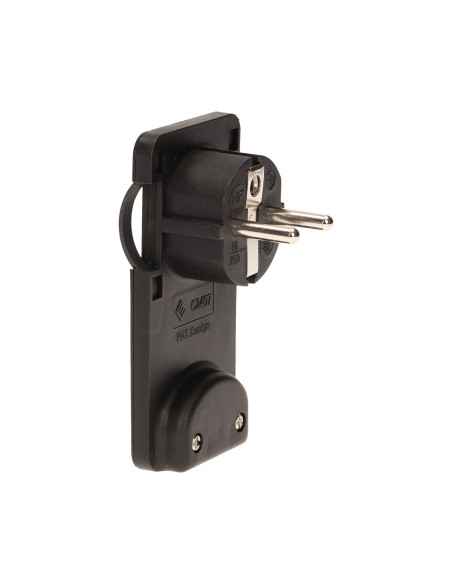 Wtyczka płaska, Uni-Schuko z uchwytem, czarna