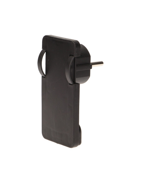 Wtyczka płaska, Uni-Schuko z uchwytem, czarna