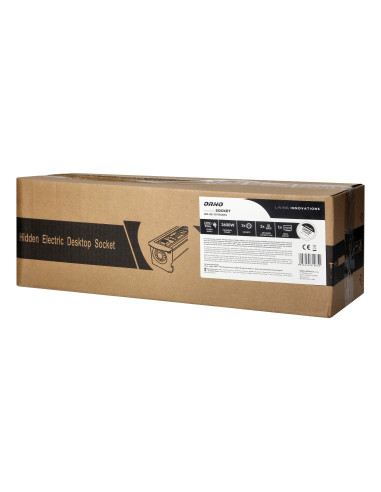  Gniazdo meblowe wpuszczane w blat z płaskim...