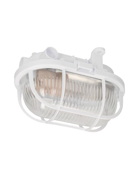 OVAL 60 7040T/P, oprawa oświetleniowa, 60W, E27, IP54, klosz szklany, osłona plastikowa