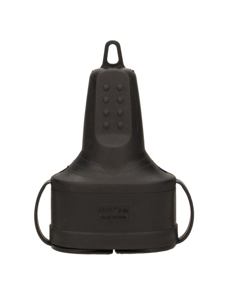 Bryzgoszczelne, podwójne gniazdo gumowe 2P+Z, IP44, wersja schuko