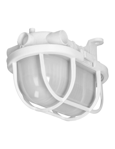  OVAL 7040T/P, oprawa oświetleniowa, 40W, E27, IP44, IK10, klosz poliwęglan matowy, podstawa polipropylen, siatka...