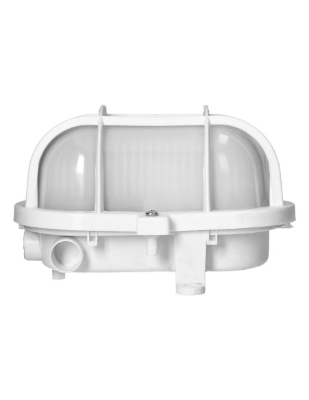  OVAL 7040T/P, oprawa oświetleniowa, 40W, E27, IP44, IK10, klosz poliwęglan matowy, podstawa polipropylen, siatka...