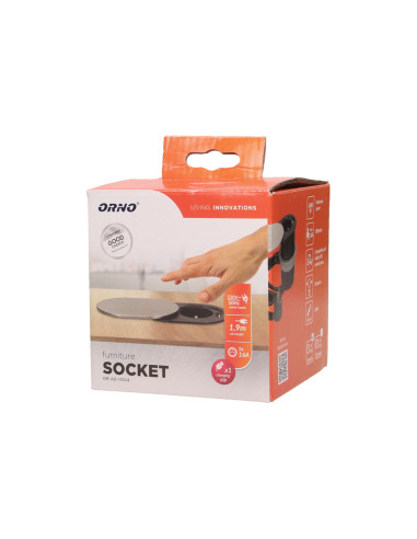  Gniazdo meblowe Ø6cm, wpuszczane w blat z...