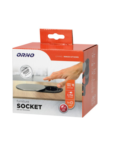  Gniazdo meblowe Ø6cm, wpuszczane w blat z...