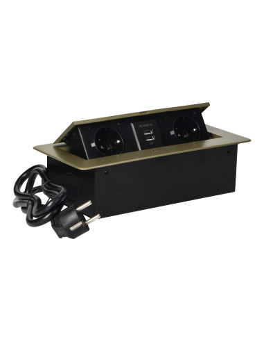  Gniazda meblowe wpuszczane w blat z płaskim...