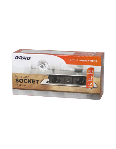  Gniazda meblowe wpuszczane w blat z płaskim...