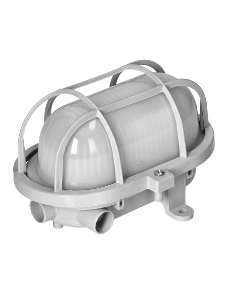  OVAL 7040T/P, oprawa oświetleniowa, 40W, E27, IP44, IK10, klosz poliwęglan matowy, podstawa polipropylen, siatka...