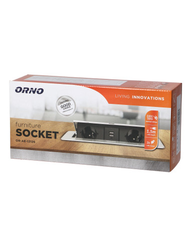  Gniazda meblowe wpuszczane w blat z płaskim...