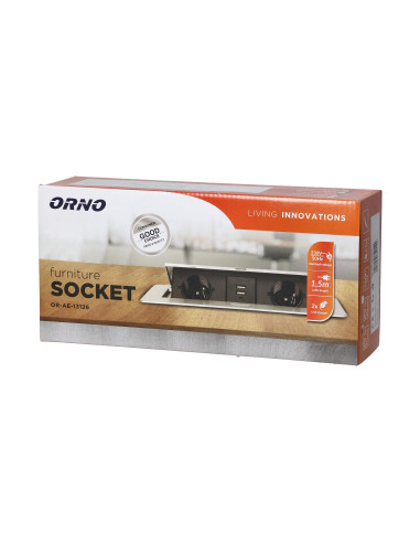 Gniazda meblowe wpuszczane w blat z płaskim...