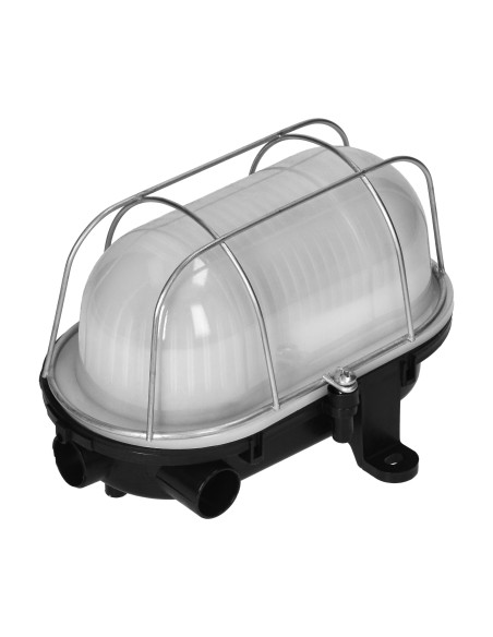  OVAL 7040T, oprawa oświetleniowa, 40W, E27, IP44, IK10, klosz poliwęglan matowy, podstawa polipropylen, siatka...