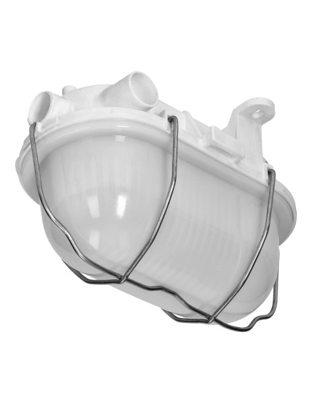  OVAL 7040T/R, oprawa oświetleniowa, 40W, E27, IP44, IK10, klosz poliwęglan matowy, podstawa polipropylen, siatka...