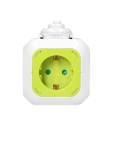 Przedłużacz 4-krotny(Schuko) z ładowarką 2xUSB...