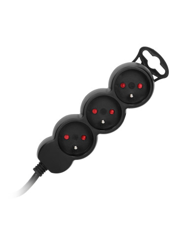 Przedłużacz 3-krotny 2P+Z, 1,5m H05VV-F...