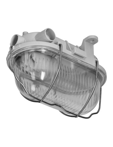  OVAL 7040T/R, oprawa oświetleniowa, 40W, E27, IP44, IK10, klosz poliwęglan przeźroczysty, podstawa polipropylen,...