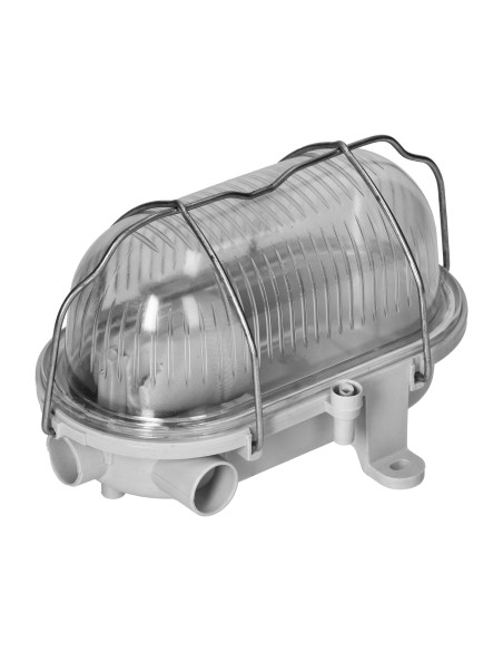  OVAL 7040T/R, oprawa oświetleniowa, 40W, E27, IP44, IK10, klosz poliwęglan przeźroczysty, podstawa polipropylen,...