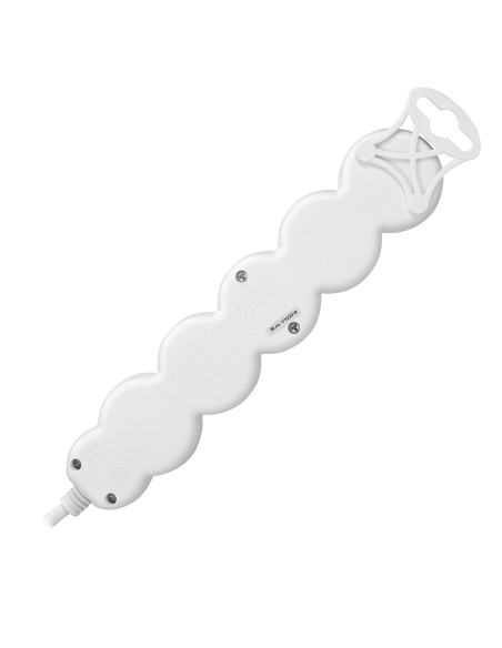 Przedłużacz 5-krotny 2P+Z, 1,5m H05VV-F 3x1,0mm² , Imax 10A, biały