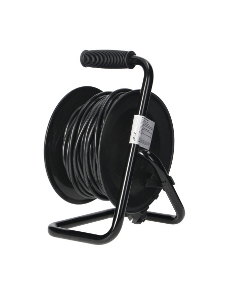  Przedłużacz bębnowy, 4 gniazda 2P+Z (Schuko), kabel PVC H05VV-F 3x1.0mm², długość - 30m, termik, przesłony...