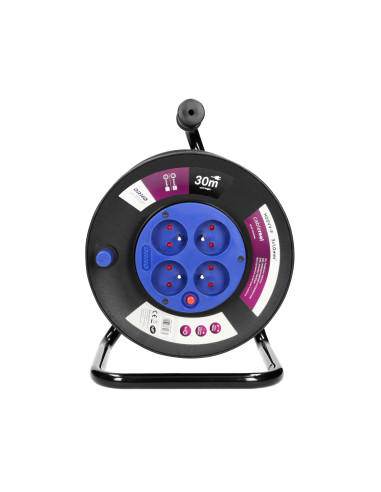  Przedłużacz bębnowy, 4 gniazda 2P+Z, kabel PVC...