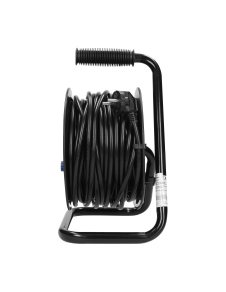  Przedłużacz bębnowy, 4 gniazda 2P+Z (schuko), kabel PVC H05VV-F 3x1.5mm², długość - 30m, termik, przesłony...