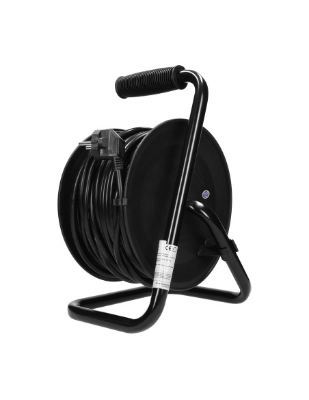  Przedłużacz bębnowy, 4 gniazda 2P+Z (schuko), kabel PVC H05VV-F 3x1.5mm², długość - 30m, termik, przesłony...