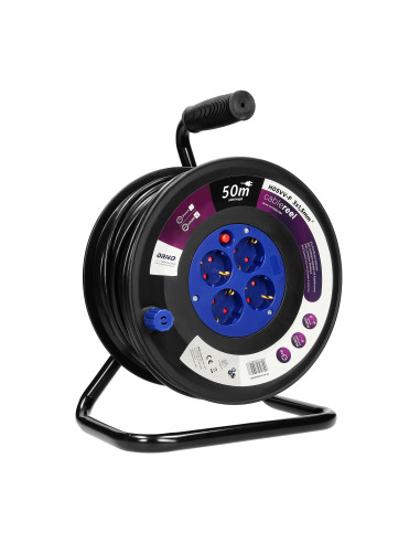  Przedłużacz bębnowy, 4 gniazda 2P+Z (schuko),...