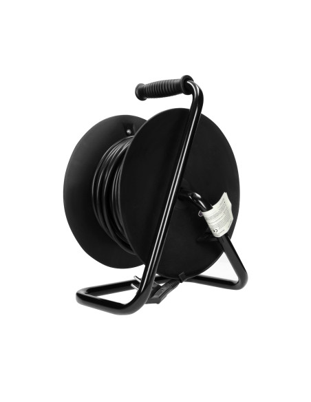  Przedłużacz bębnowy, 4 gniazda 2P+Z, kabel PVC H05VV-F 3x1,5mm², długość 30m, termik, przesłony torów...