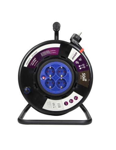  Przedłużacz bębnowy, 4 gniazda 2P+Z (schuko),...