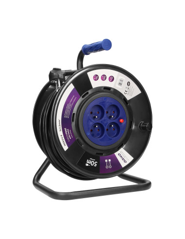  Przedłużacz bębnowy, 4 gniazda 2P+Z, kabel PVC...