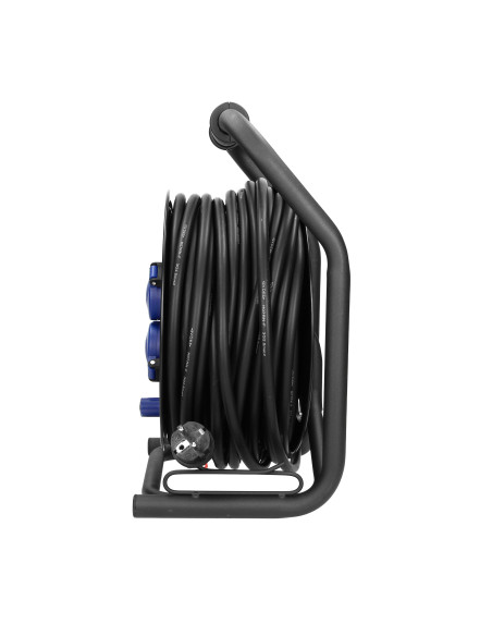  Przedłużacz bębnowy profesjonalny IP44, 4 gniazda 2P+Z (Schuko), kabel gumowy olejoodporny, H07RN-F 3x2,5mm²,...