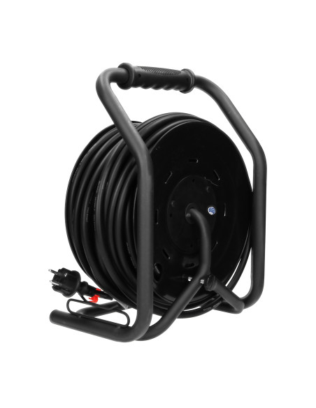  Przedłużacz bębnowy profesjonalny IP44, 4 gniazda 2P+Z (Schuko), kabel gumowy olejoodporny, H07RN-F 3x2,5mm²,...